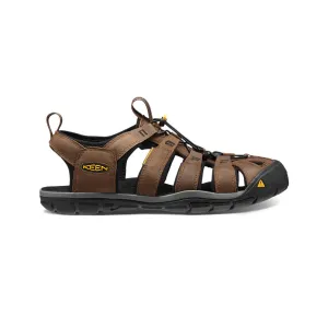 Men's Clearwater CNX Leather Sandal - Dark Earth/Black