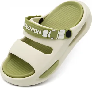 Men's Slide Sandals Indoor and Outdoor, Casual Slide Sandals for Men Spring Summer, Lightweight Comfortable Cushioned Open Toe Men’s Shoes