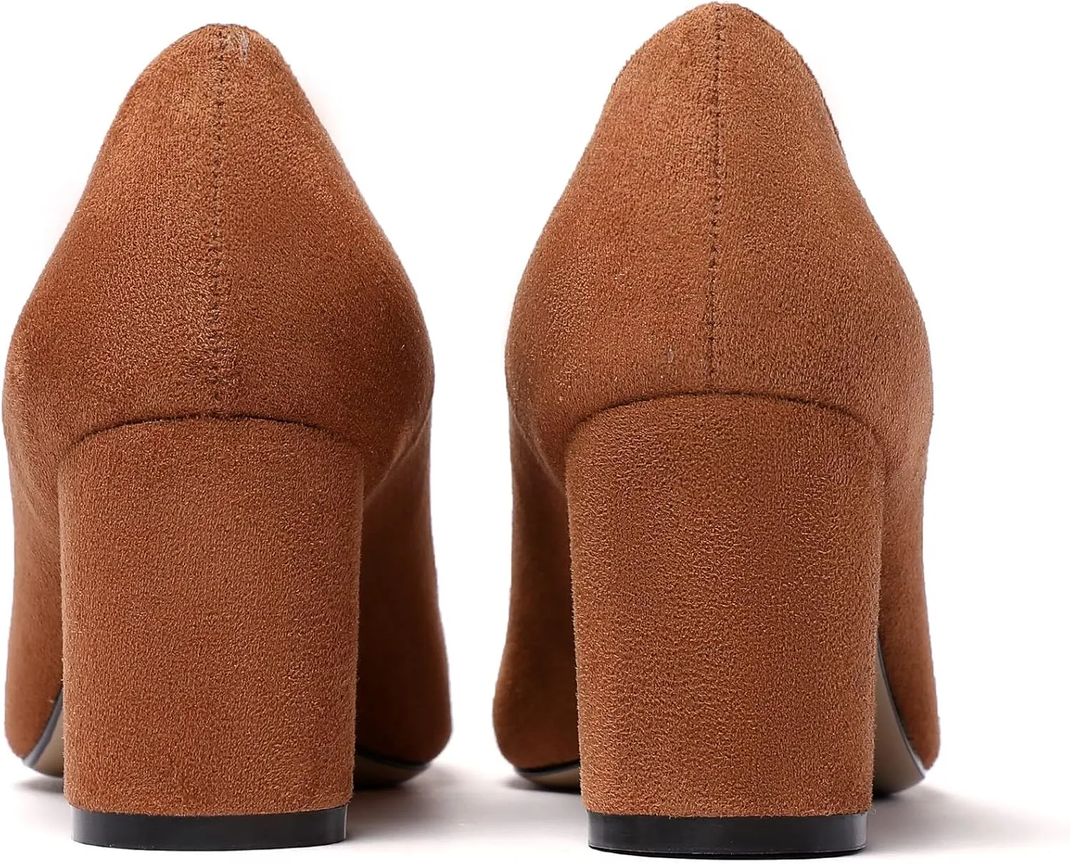 Mettesally Women's Block Heels Pointed Toe Middle Heel Pumps Comfort Walking Party Club Elegant Dress Shoes