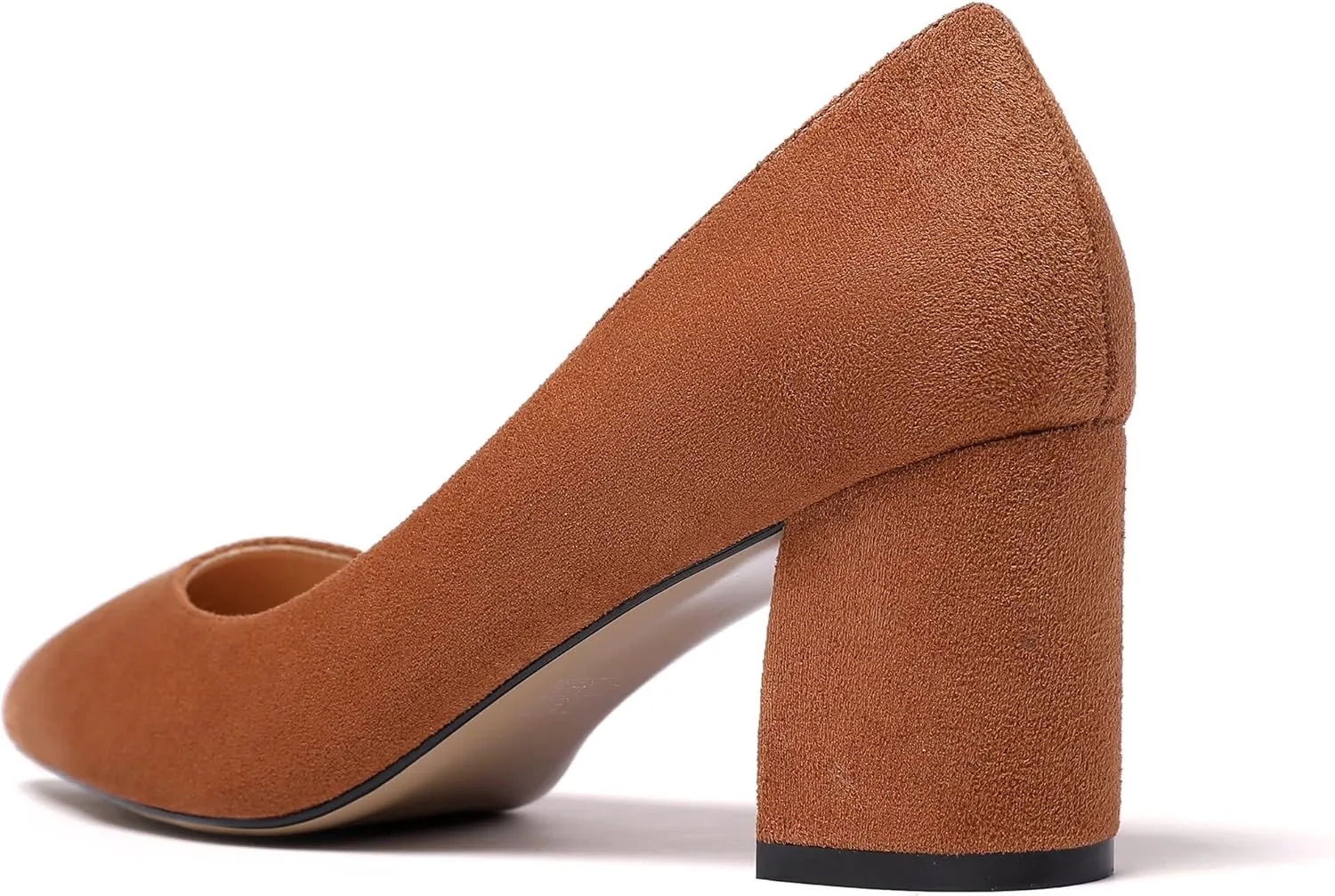 Mettesally Women's Block Heels Pointed Toe Middle Heel Pumps Comfort Walking Party Club Elegant Dress Shoes