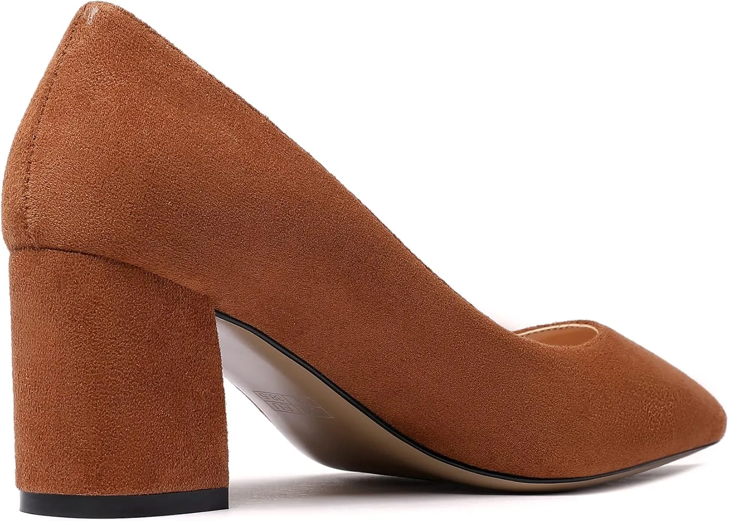 Mettesally Women's Block Heels Pointed Toe Middle Heel Pumps Comfort Walking Party Club Elegant Dress Shoes