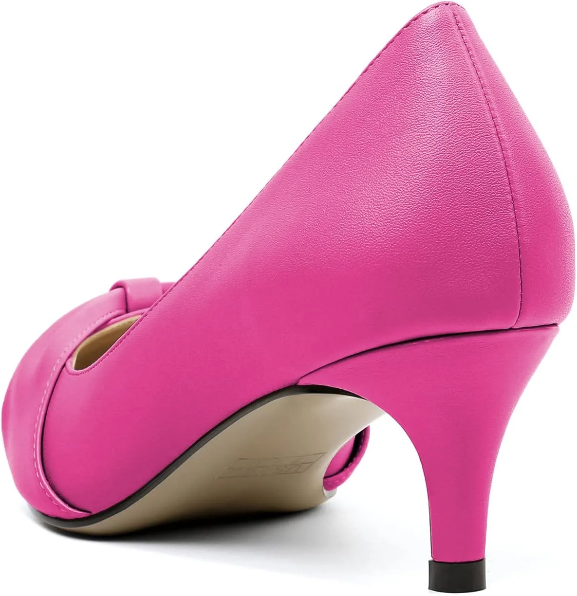 Mettesally Womens Kitten Heel Pumps Pointed Toe Mid Heels Bow Tie Comfort Slip On Heeled Shoes for Wedding Party Office