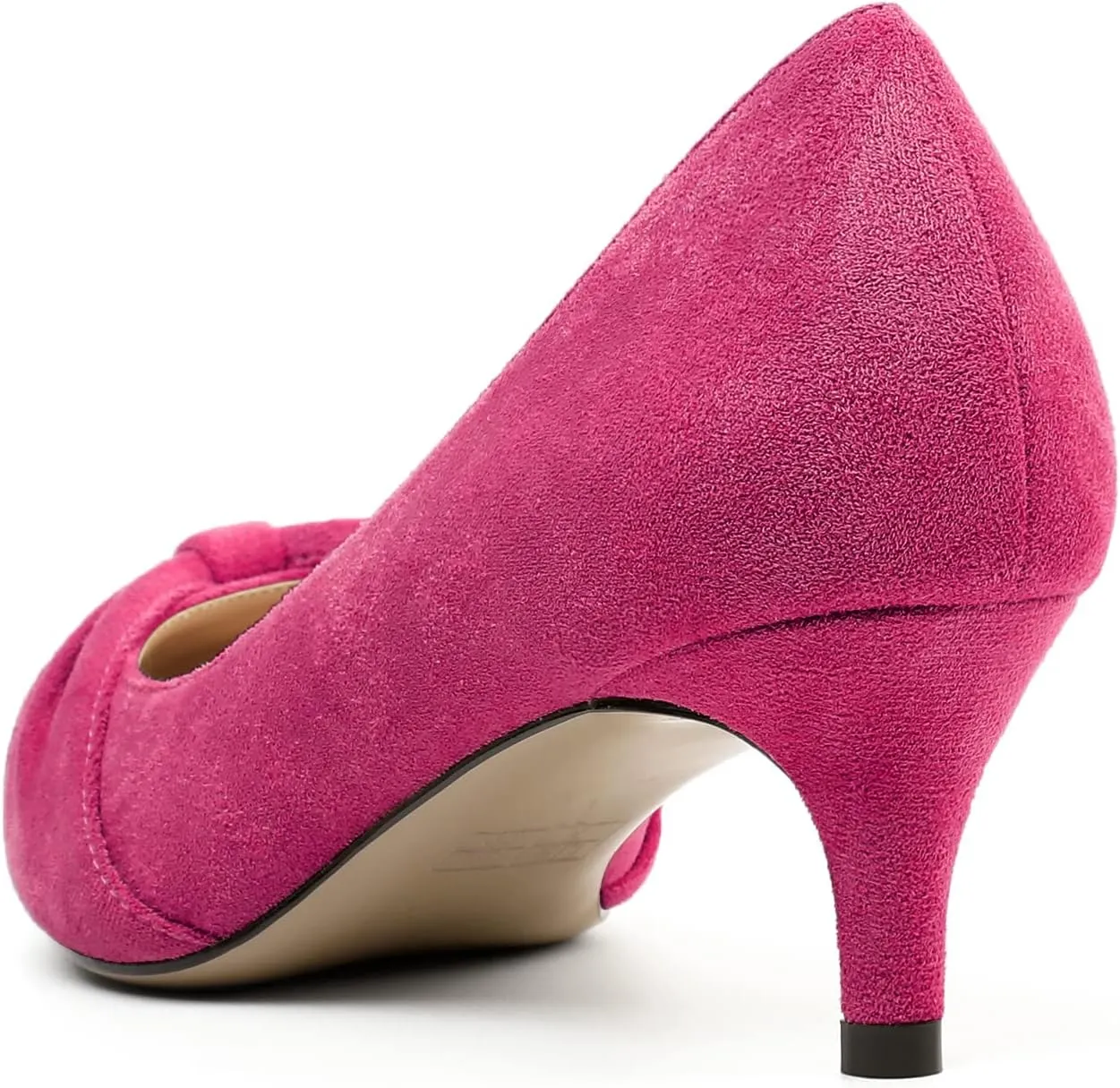 Mettesally Womens Kitten Heel Pumps Pointed Toe Mid Heels Bow Tie Comfort Slip On Heeled Shoes for Wedding Party Office