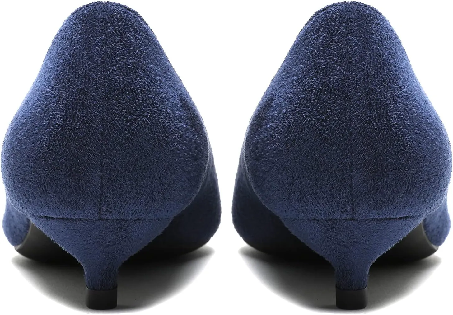 MOOMMO Low Kitten Heel Pumps for Women Pointed Toe Satin Dress Shoes Slip On 1 Inch Low Heel Work Pumps Comfy Basic Casual Office Evening Party Bridal Pump Shoes 4-13 M US
