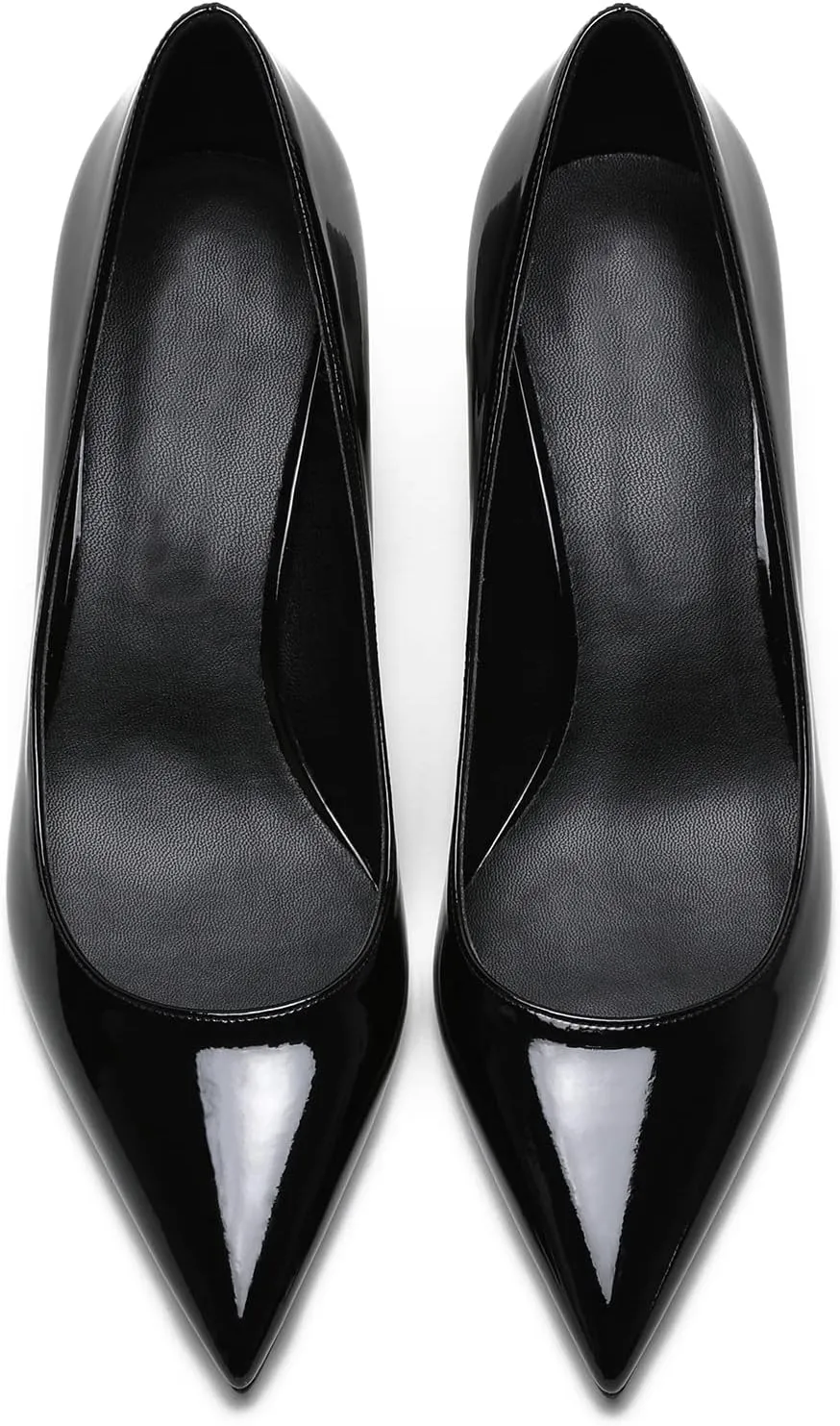 MOOMMO Low Kitten Heel Pumps for Women Pointed Toe Satin Dress Shoes Slip On 1 Inch Low Heel Work Pumps Comfy Basic Casual Office Evening Party Bridal Pump Shoes 4-13 M US