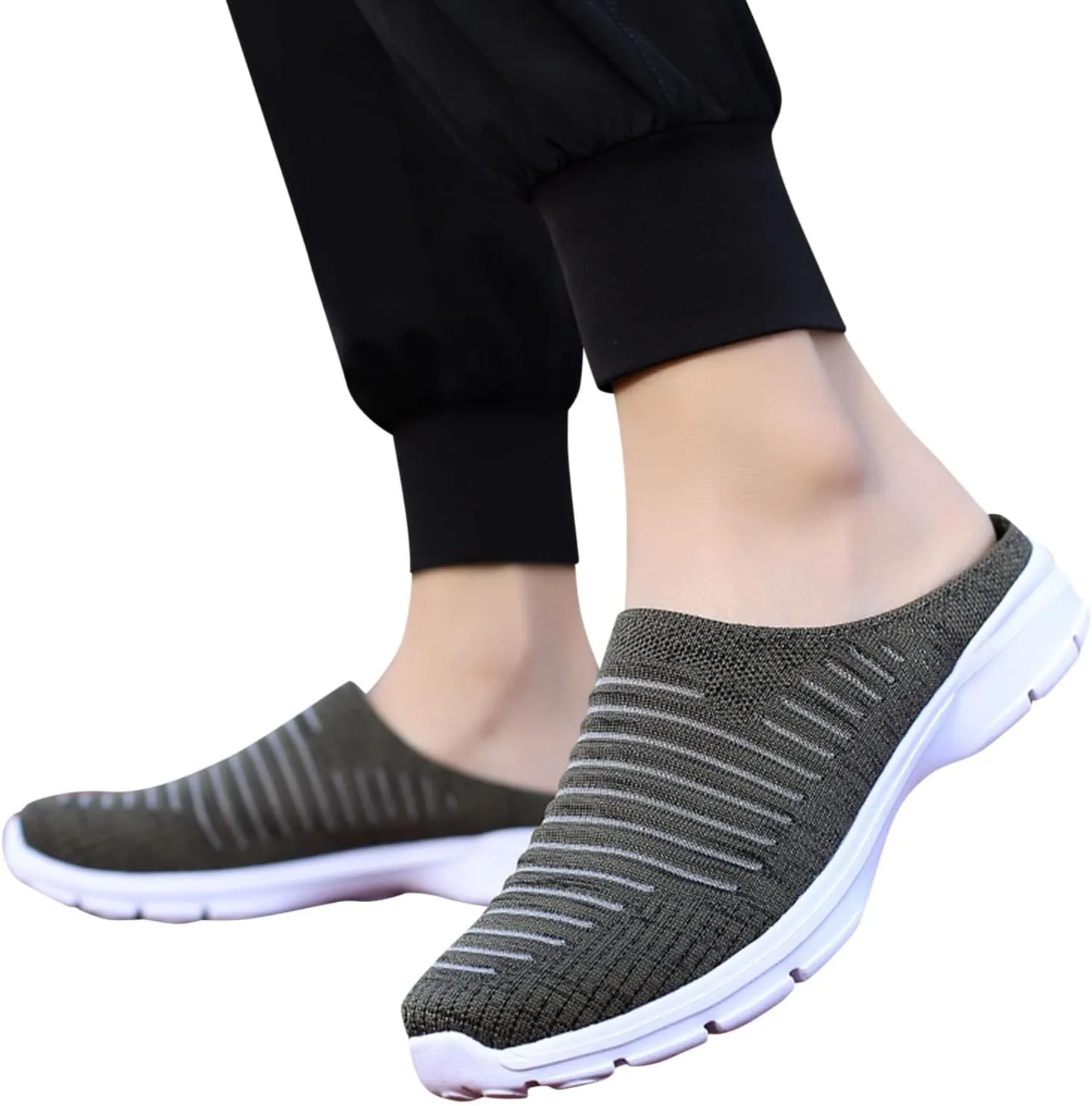 Mules for Women 2025 Backless Walking Sneakers Mens Tennis Shoes Cute Ladies Casual Shoes Slip On Sneakers Platform Tennis Shoe Casual Loafers