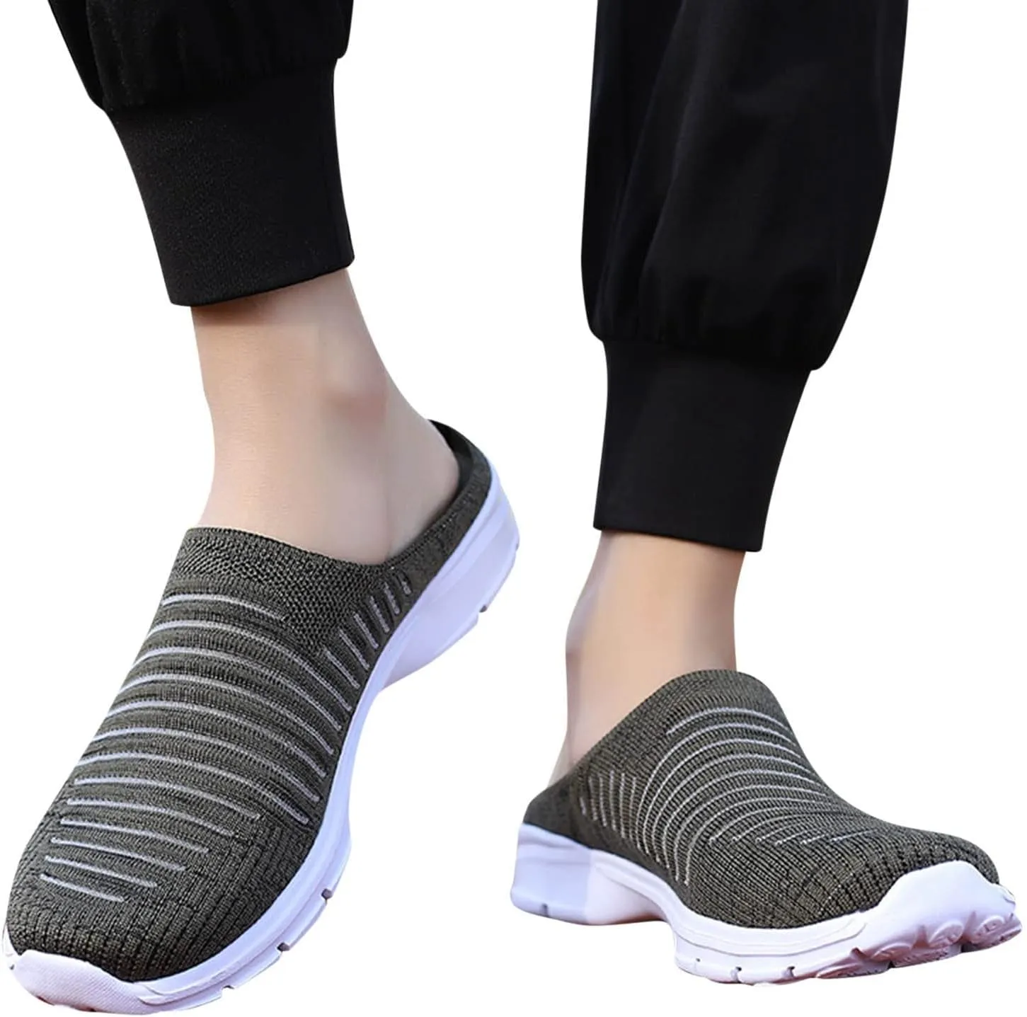 Mules for Women 2025 Backless Walking Sneakers Mens Tennis Shoes Cute Ladies Casual Shoes Slip On Sneakers Platform Tennis Shoe Casual Loafers