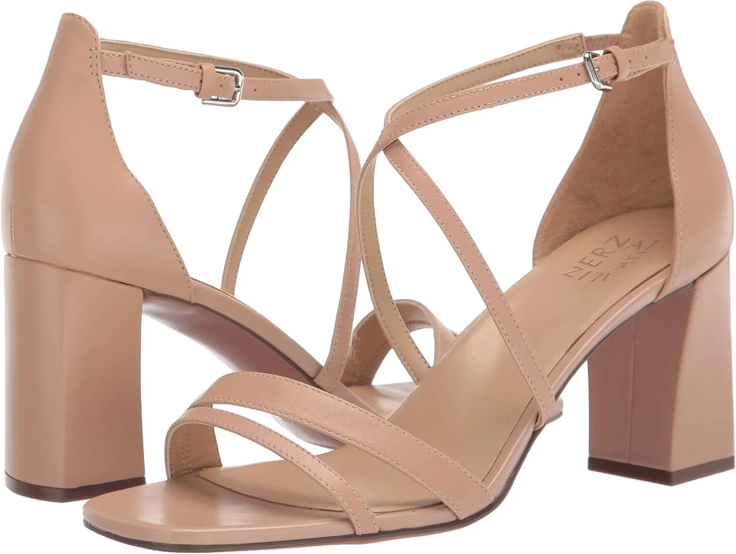 Naturalizer Women's Tiff Square Toe Block Heel Sandal