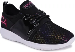 Nautica Kids Girls Metallic Fashion Sneaker Lace-Up Athletic Running Shoe I kappil I (Big Kid - Little Kid - Toddler)