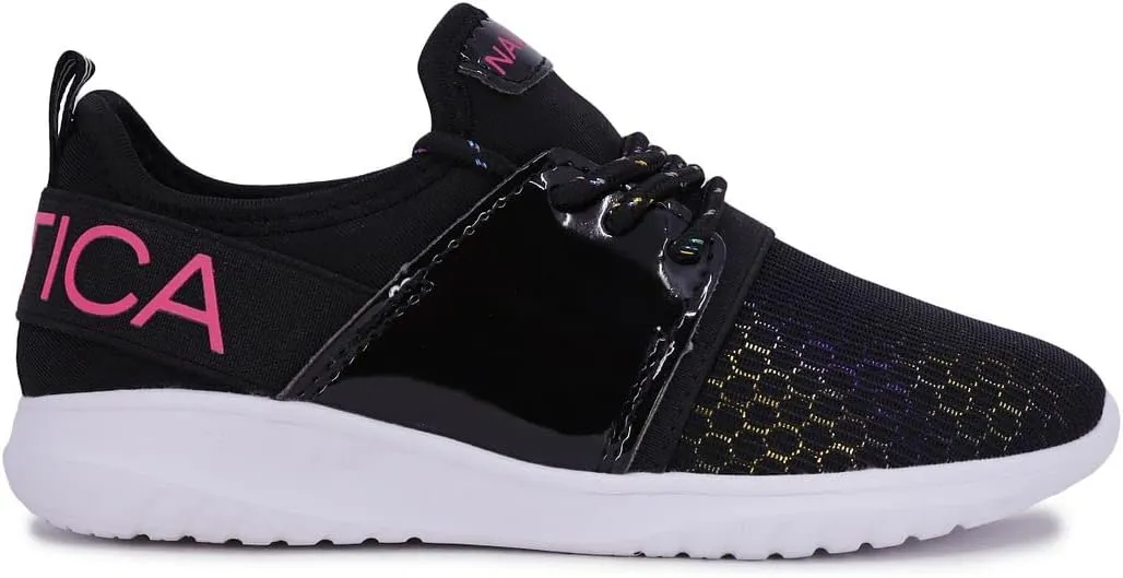 Nautica Kids Girls Metallic Fashion Sneaker Lace-Up Athletic Running Shoe I kappil I (Big Kid - Little Kid - Toddler)