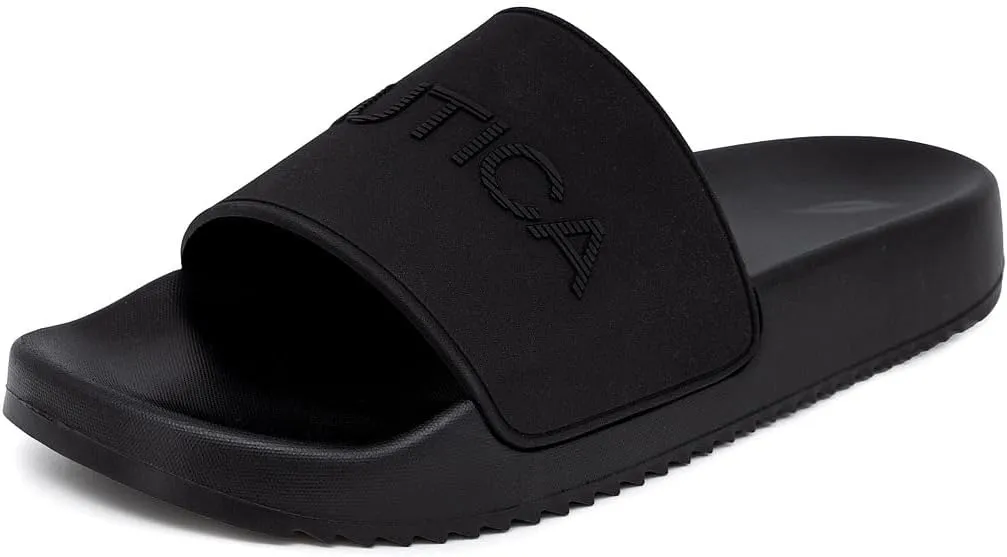 Nautica Men's Slide Sandals – Comfortable Slip-On Pool & Beach Shoes with Cushioned Footbed for Casual Wear