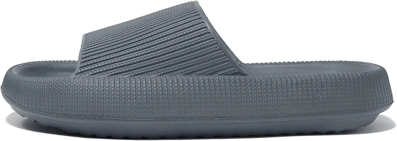NewDenBer Cloud Slides Slippers for Women and Men Soft Cushioned Thick Sole Shower Bathroom Indoor Outdoor House Slide Sandals