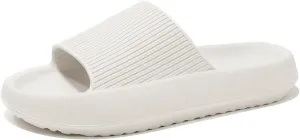 NewDenBer Cloud Slides Slippers for Women and Men Soft Cushioned Thick Sole Shower Bathroom Indoor Outdoor House Slide Sandals