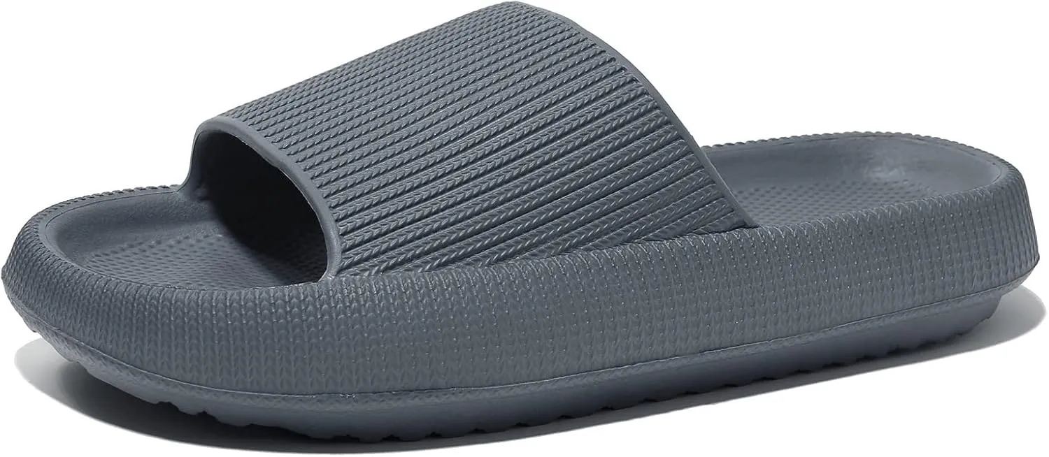 NewDenBer Cloud Slides Slippers for Women and Men Soft Cushioned Thick Sole Shower Bathroom Indoor Outdoor House Slide Sandals