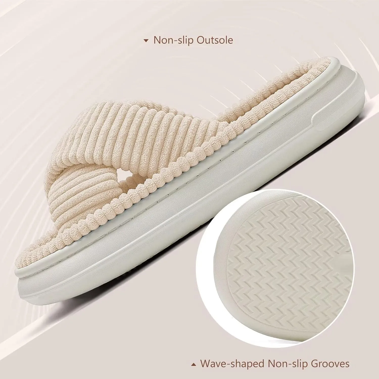 NineCiFun Platform Slippers for Women Indoor and Outdoor Women's Summer Slippers Open Toe Slide House Bedroom Shoes
