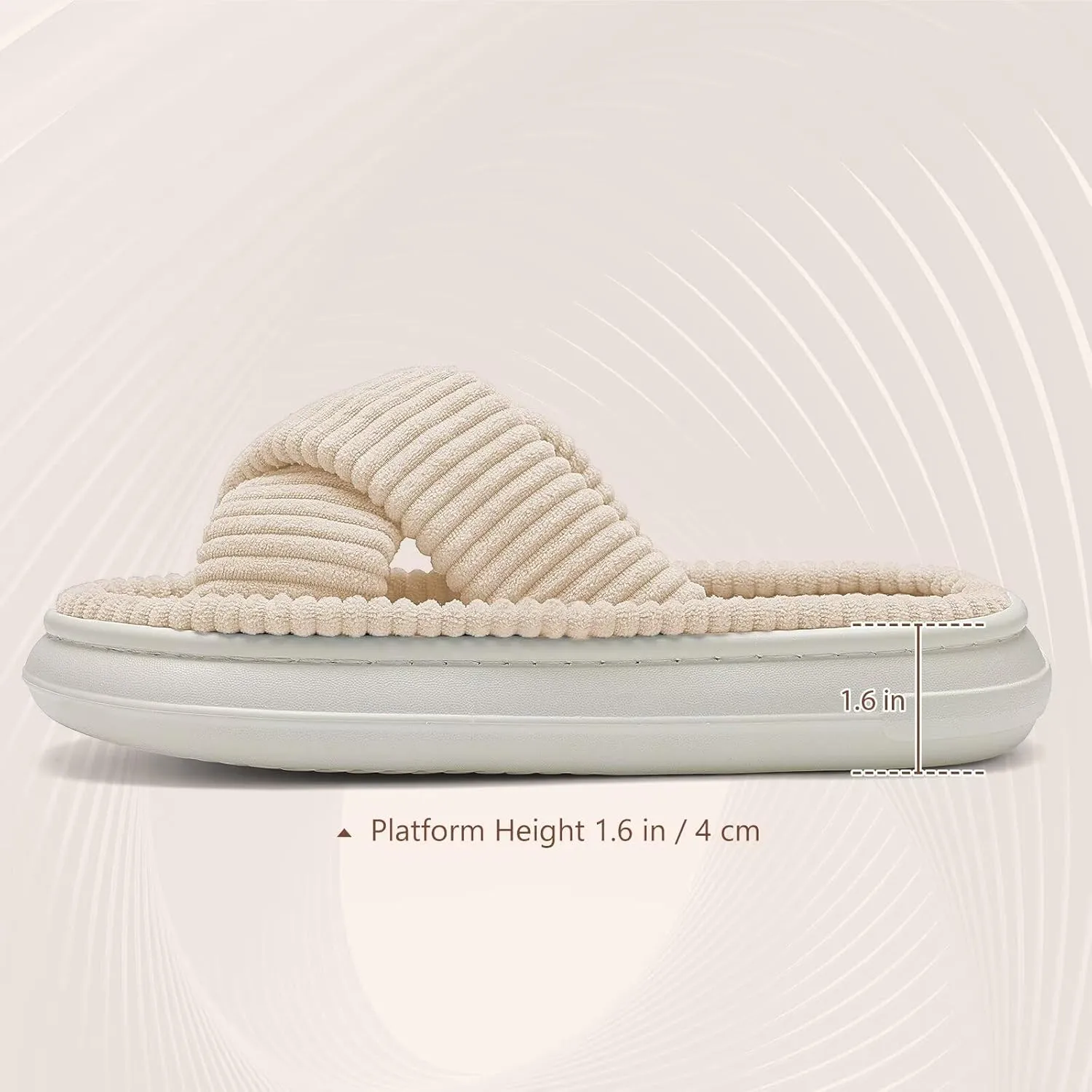 NineCiFun Platform Slippers for Women Indoor and Outdoor Women's Summer Slippers Open Toe Slide House Bedroom Shoes