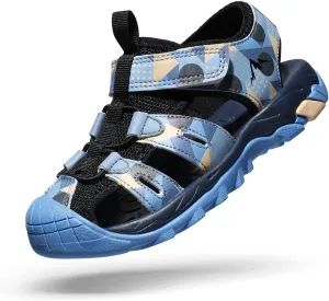 NORTIV 8 Toddler Sandals Summer Boys Girls Kids Sandals Closed-toe Water Hiking Lightweight Athletic Outdoor