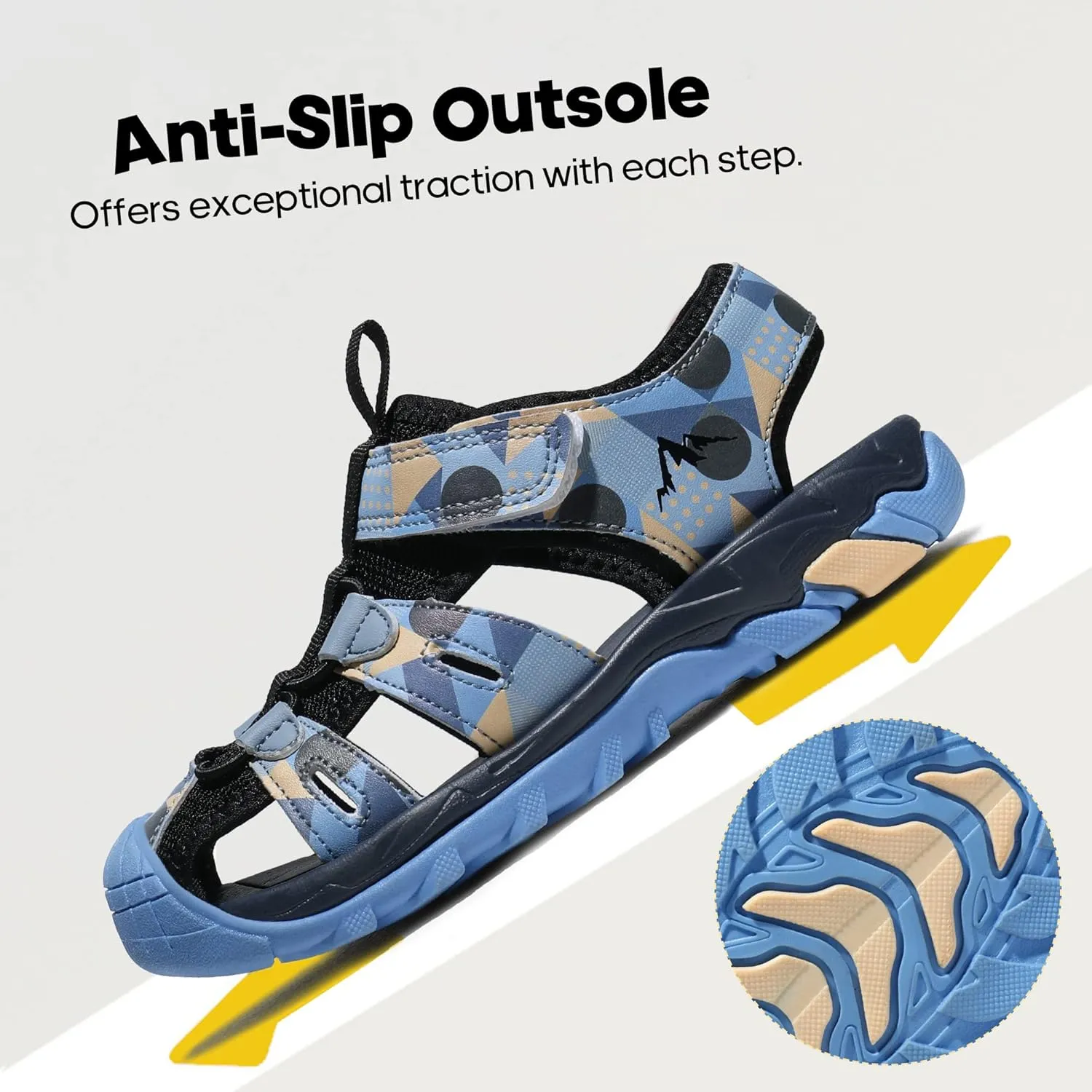 NORTIV 8 Toddler Sandals Summer Boys Girls Kids Sandals Closed-toe Water Hiking Lightweight Athletic Outdoor