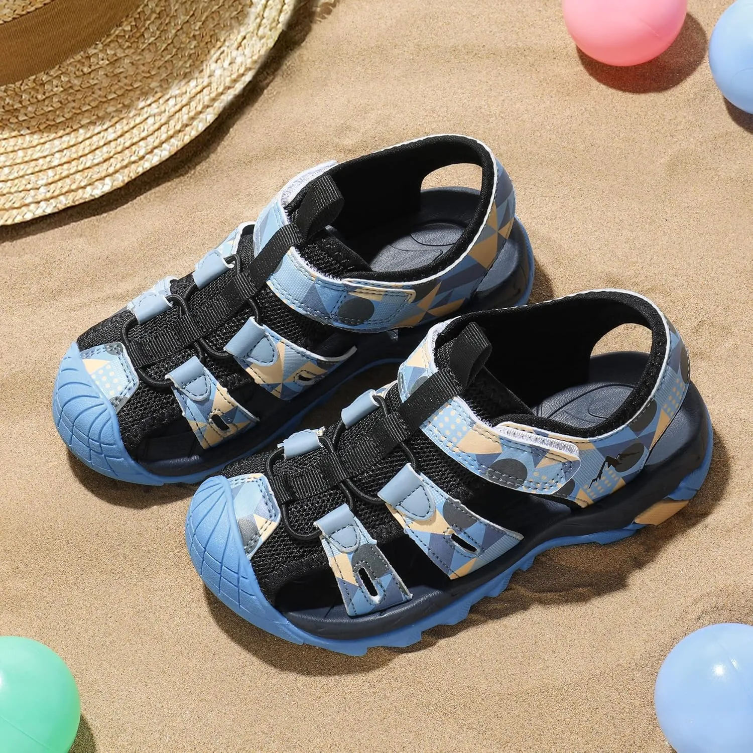 NORTIV 8 Toddler Sandals Summer Boys Girls Kids Sandals Closed-toe Water Hiking Lightweight Athletic Outdoor