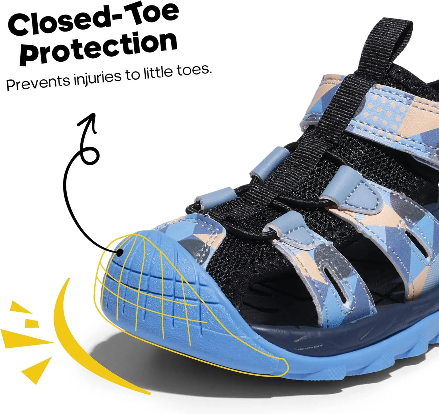 NORTIV 8 Toddler Sandals Summer Boys Girls Kids Sandals Closed-toe Water Hiking Lightweight Athletic Outdoor