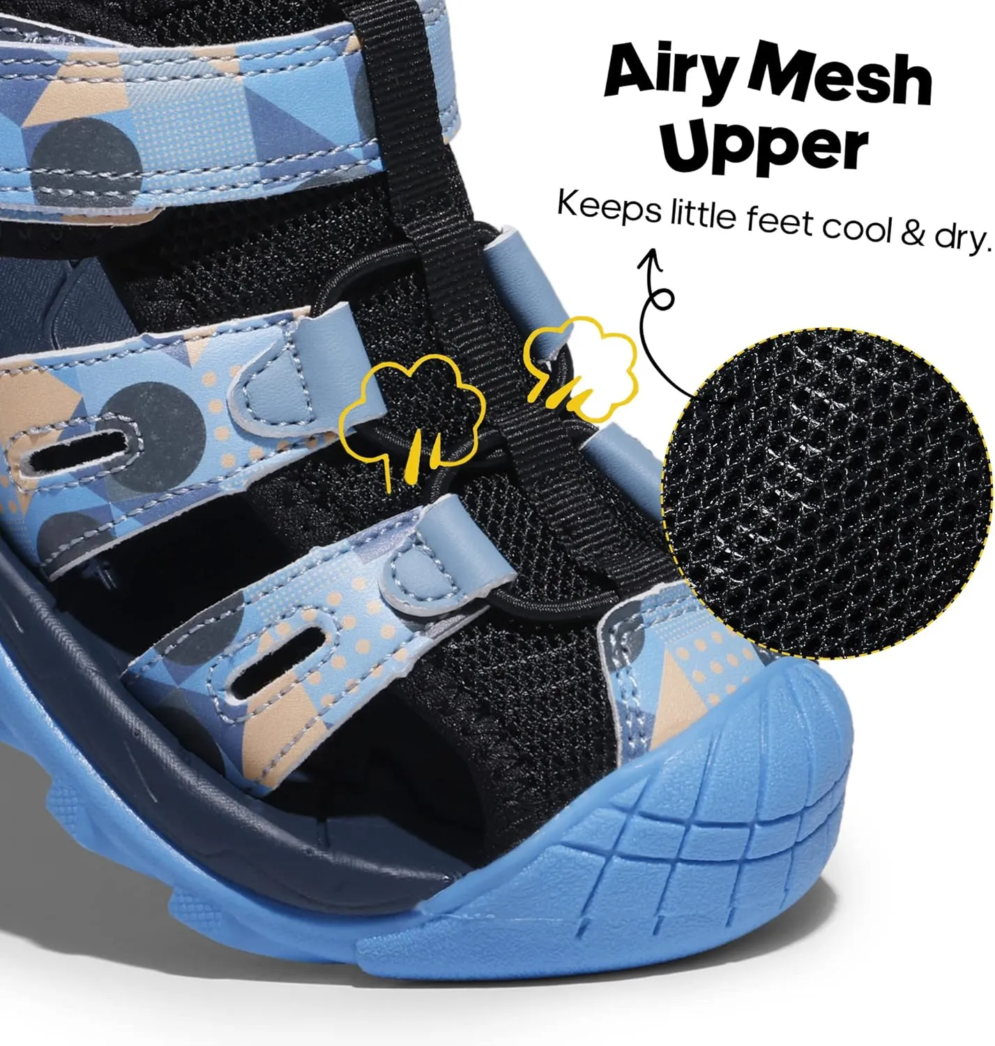 NORTIV 8 Toddler Sandals Summer Boys Girls Kids Sandals Closed-toe Water Hiking Lightweight Athletic Outdoor