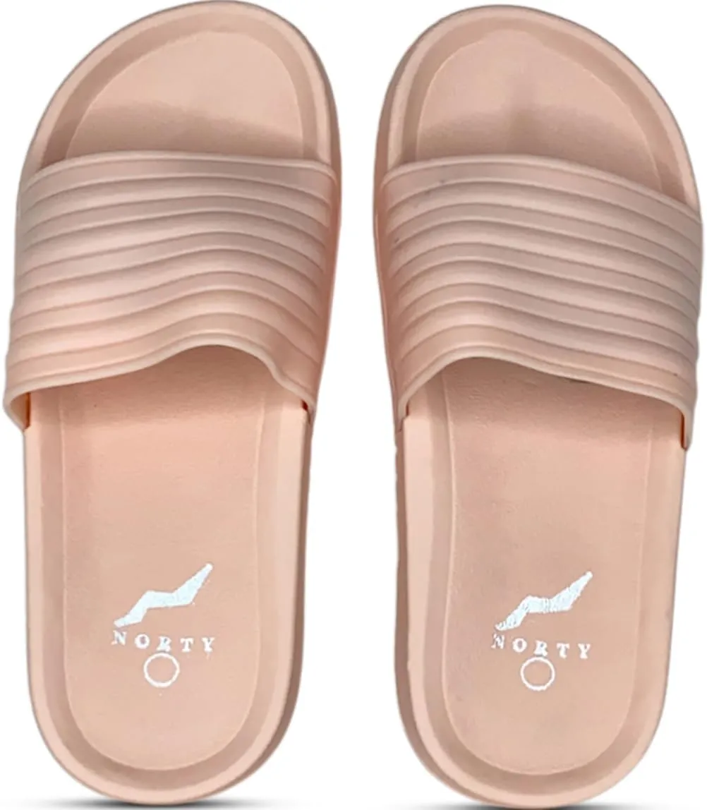 NORTY - Women's Slide Strap Shower Beach Pool Sandal - 3 Color Combinations