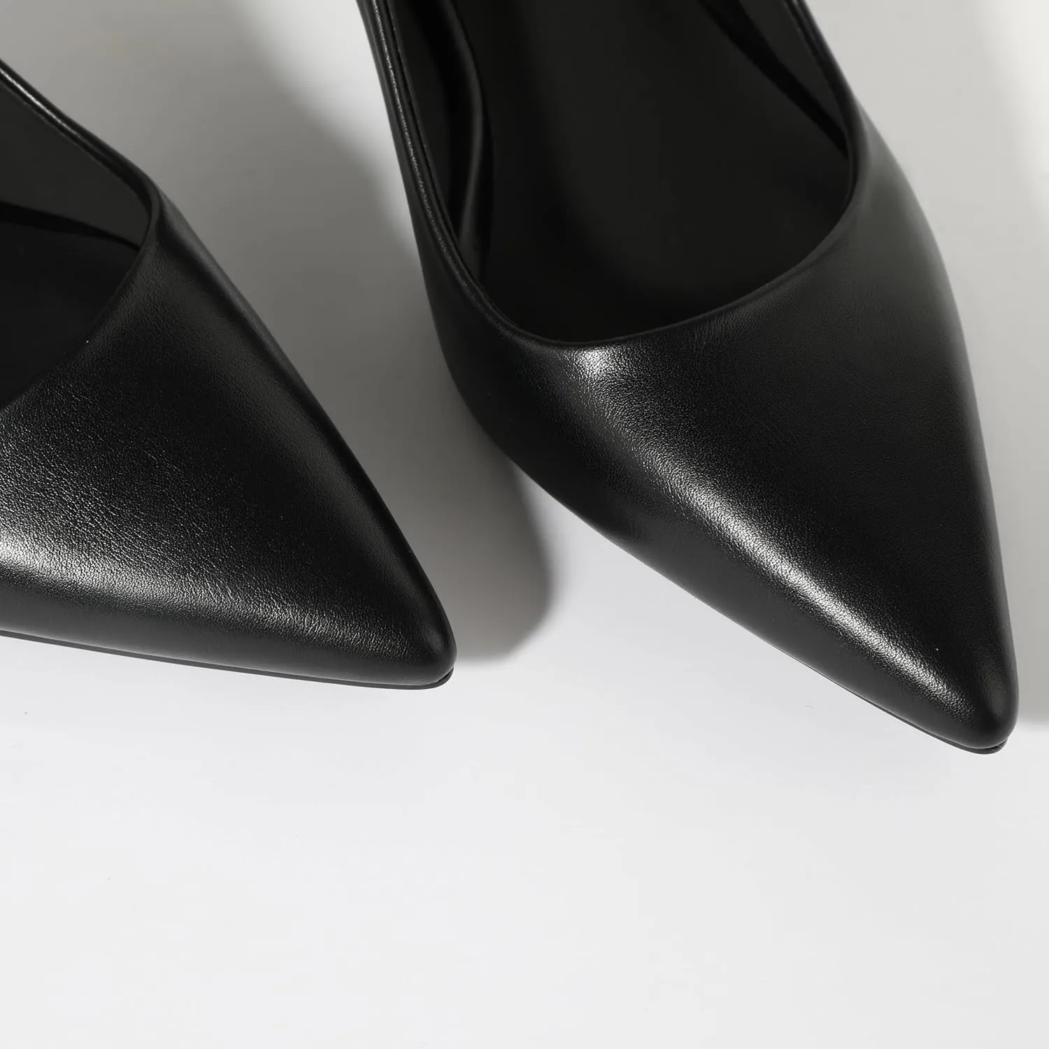 NUMALEO Slingback Heels for Women Pointed Close Toe Kitten Heels Patent Pumps Dress Party Comfy Stiletto 2.5 Inch Dress Shoes