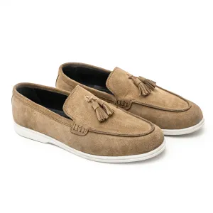 OK-3013 Mustard Tussle Suede Leather Loafer