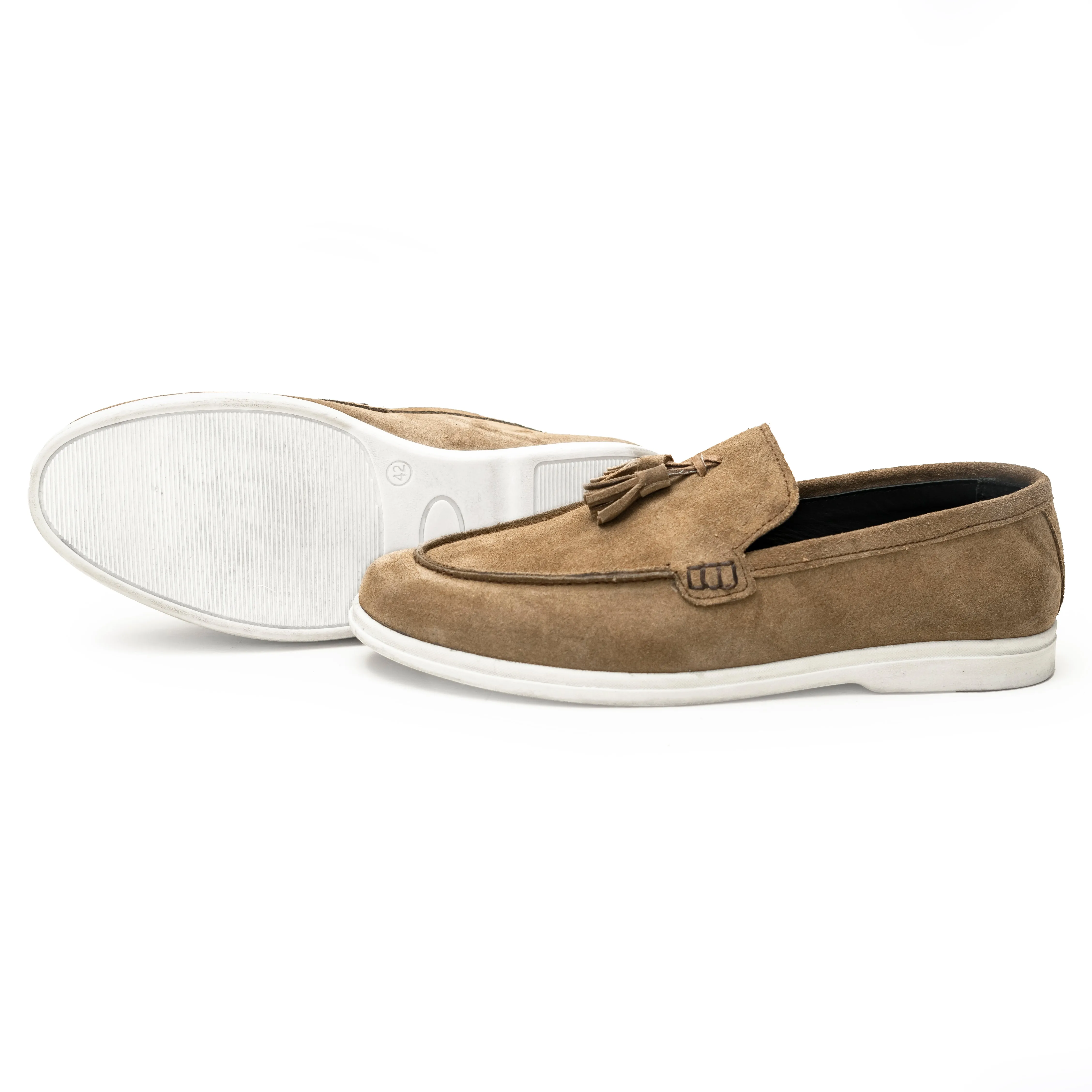 OK-3013 Mustard Tussle Suede Leather Loafer