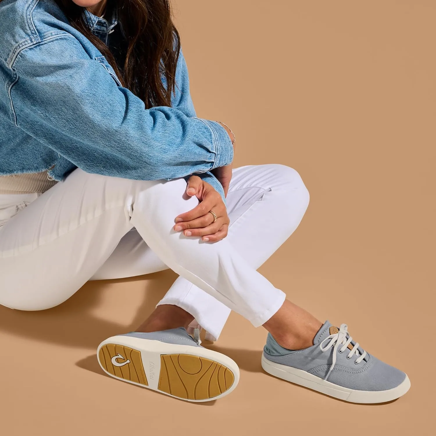 OLUKAI Kohu Women's Everyday Sneaker, Lightweight Canvas & Classic Lace-Up Design, All-Day Comfort & Support