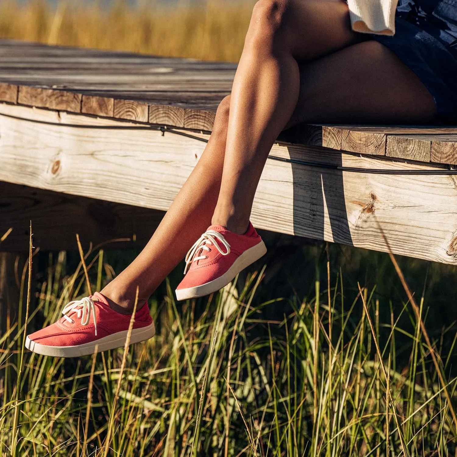OLUKAI Kohu Women's Everyday Sneaker, Lightweight Canvas & Classic Lace-Up Design, All-Day Comfort & Support