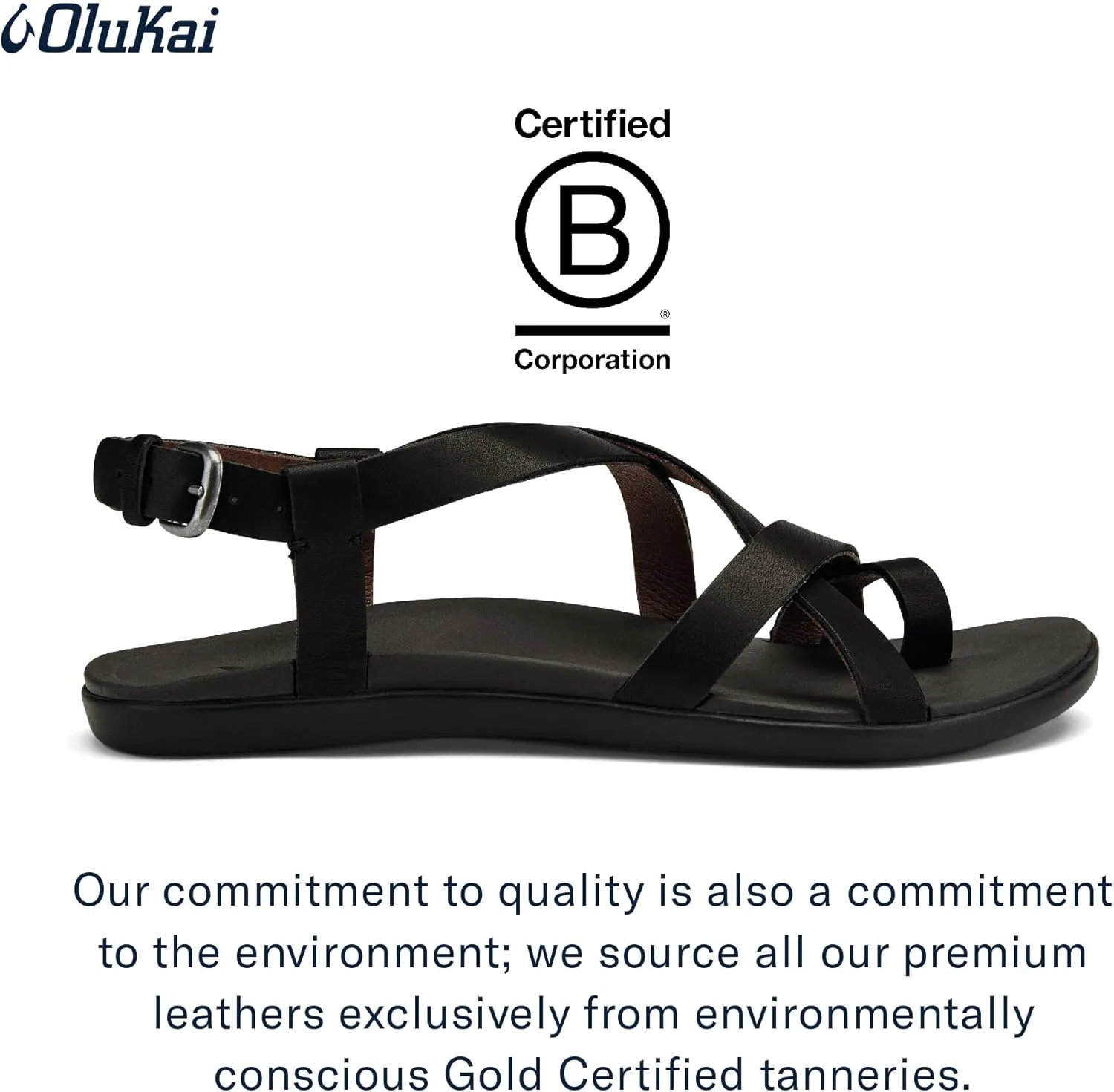 OLUKAI Upena Women's Beach Sandals, Quick-Dry Flip-Flop Slides, Water Resistant & Modern Low Profile Design, All-Day Comfort Fit & Wet Grip Soles