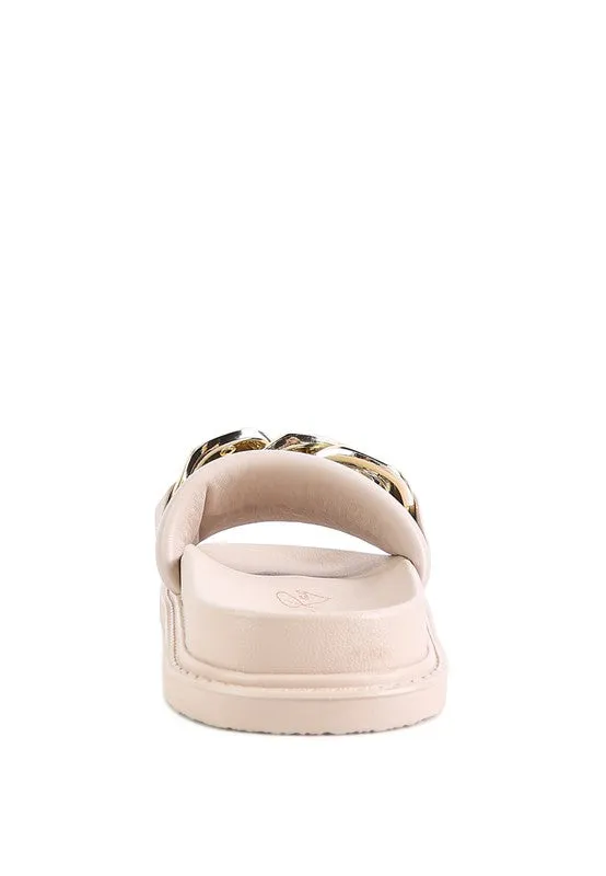 ONYX Metal Chain Slider Flats