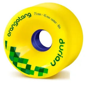 Orangatang Durian Longboard Wheels - Yellow 75mm 86a