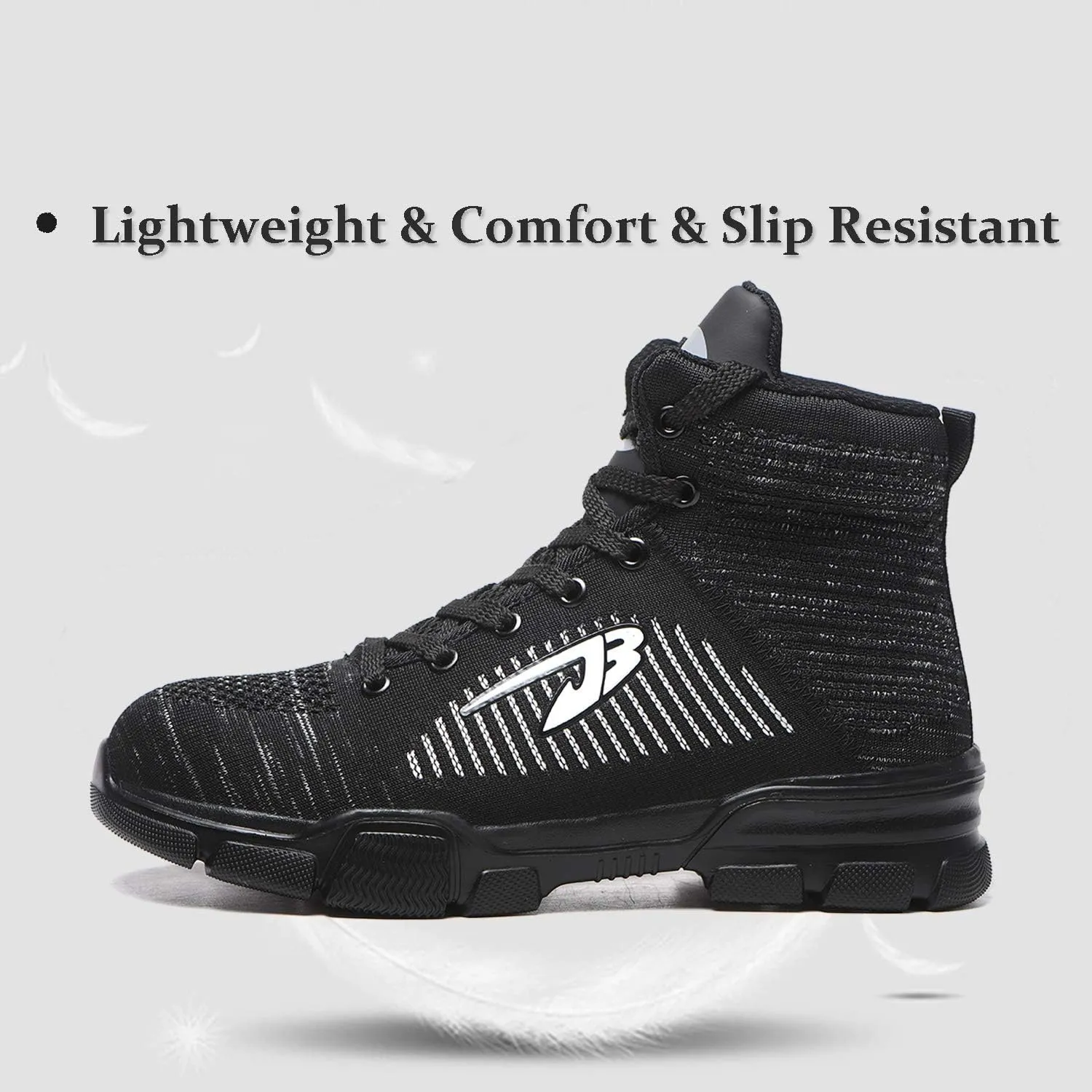 ORISATCO Steel Toe Boots for Mens Womens, Lightweight Comfortable Industrial Construction Slip Resistant Winter Work Safety Shoes