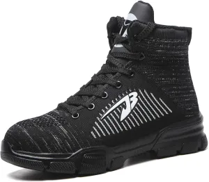 ORISATCO Steel Toe Boots for Mens Womens, Lightweight Comfortable Industrial Construction Slip Resistant Winter Work Safety Shoes