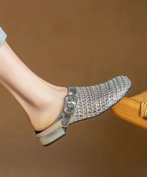 Out Sandals Design Silver Original Slide Hollow