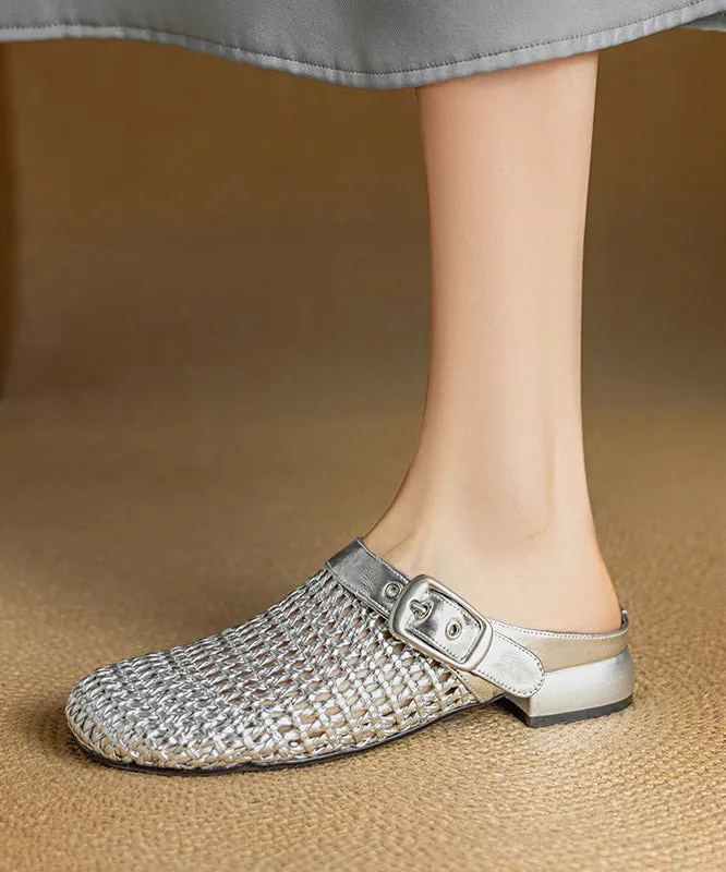 Out Sandals Design Silver Original Slide Hollow