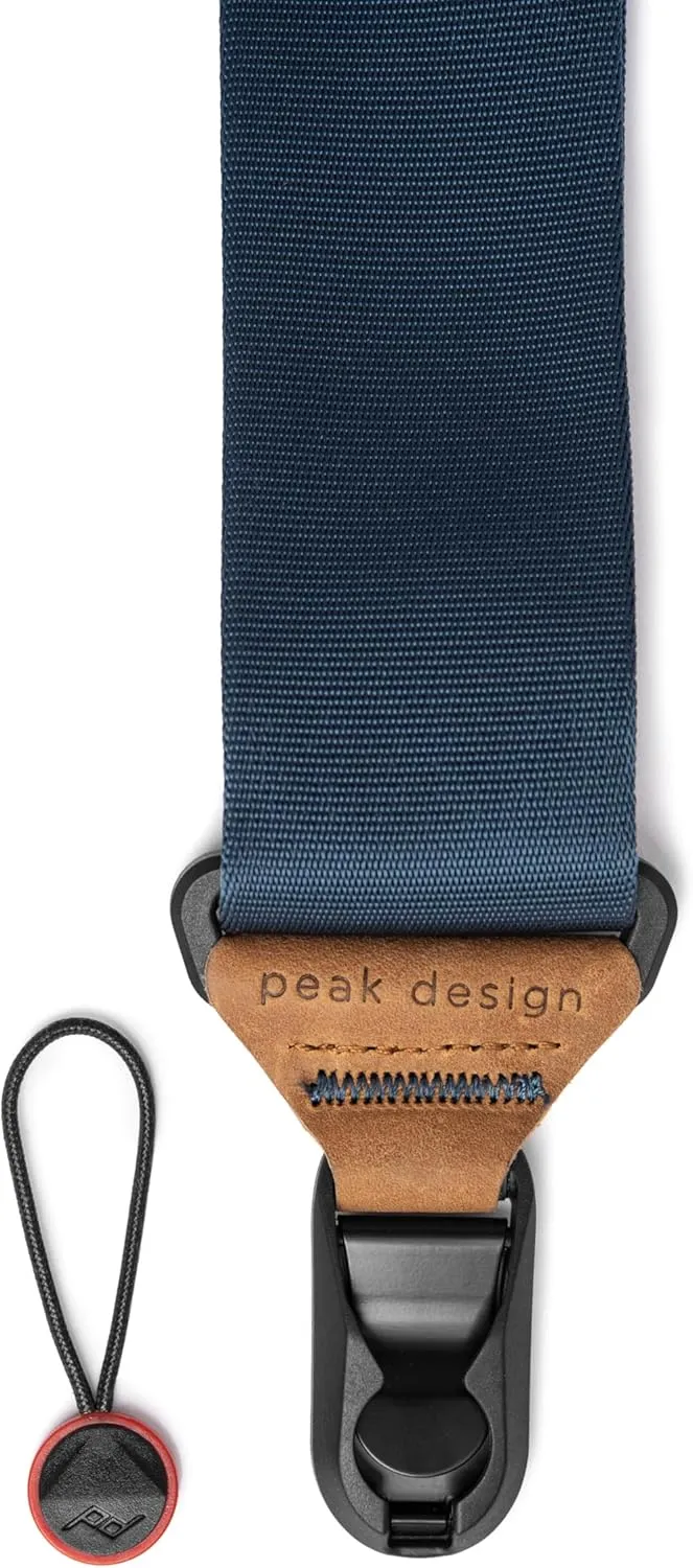 Peak Design Slide Camera Strap, Midnight Blue, Configurable as a Sling, Neck or Shoulder Strap, Quick Release and Connection, Smooth and Grippy Side, Camera Straps for Photographers, 200 lb Capacity