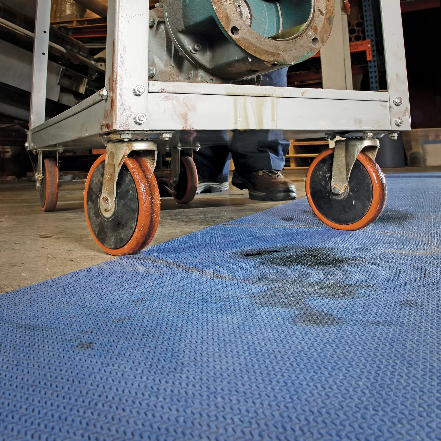 PIG Absorbent Adhesive-Backed Grippy Mat | Absorbs up to 10.5 gal per roll | 32" W x 100' L | MAT32100
