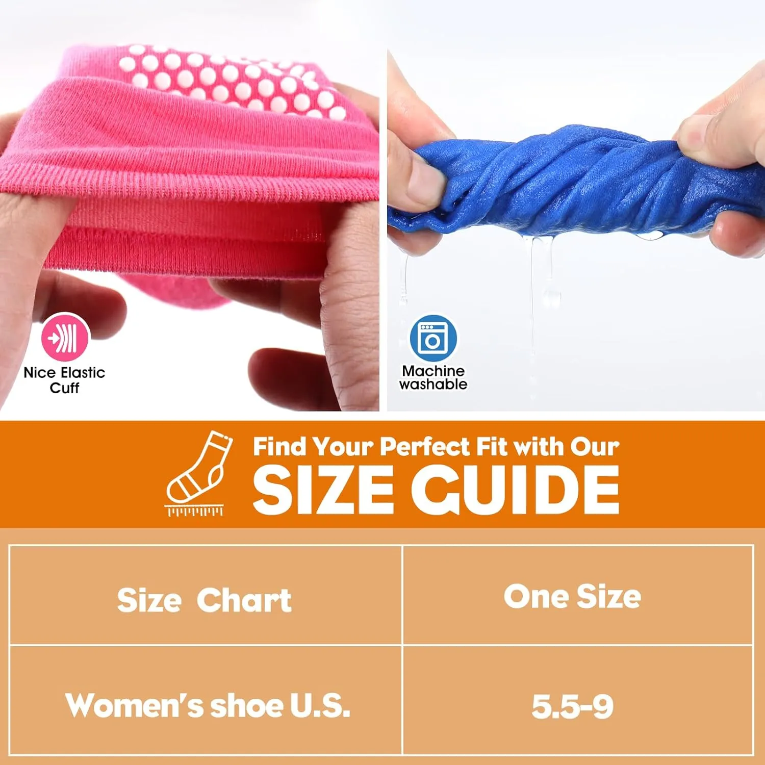 Pilates Socks with Grip for Women Non Slip Grippy Ankle Socks for Yoga Barre Hospital