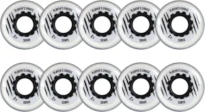 Player's Choice Indoor Roller Hockey Goalie Wheels 10-Pack - 59mm Clear Grey Dual-Pour 74A Hardness - for Inline Goalie Skates - Super High Rebound Urethane