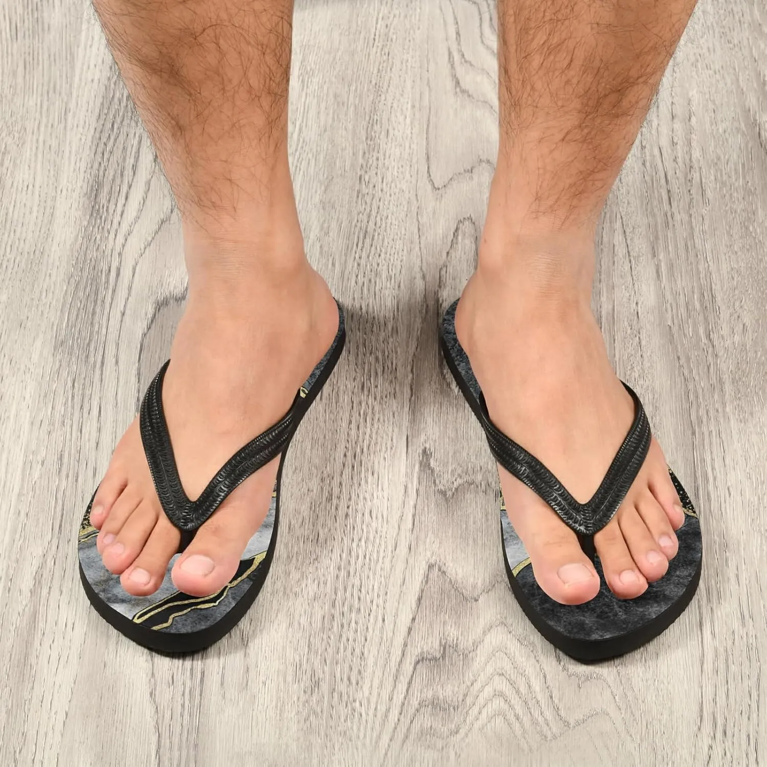 Poeticcity Flip Sandal Men Women Flip Flops for Hotel Spa Home Slippers Bedroom Travel S-XXL