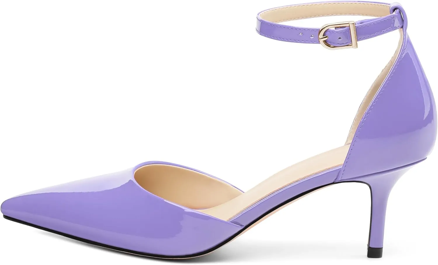 Pointed Closed Toe Heels for Women, Women's Ankle Strap Pumps, Wedding Party Office Business Dress Shoes