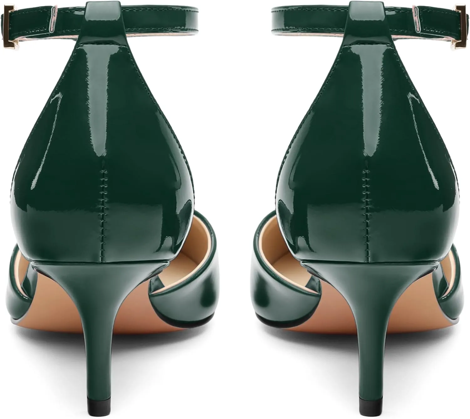Pointed Closed Toe Heels for Women, Women's Ankle Strap Pumps, Wedding Party Office Business Dress Shoes