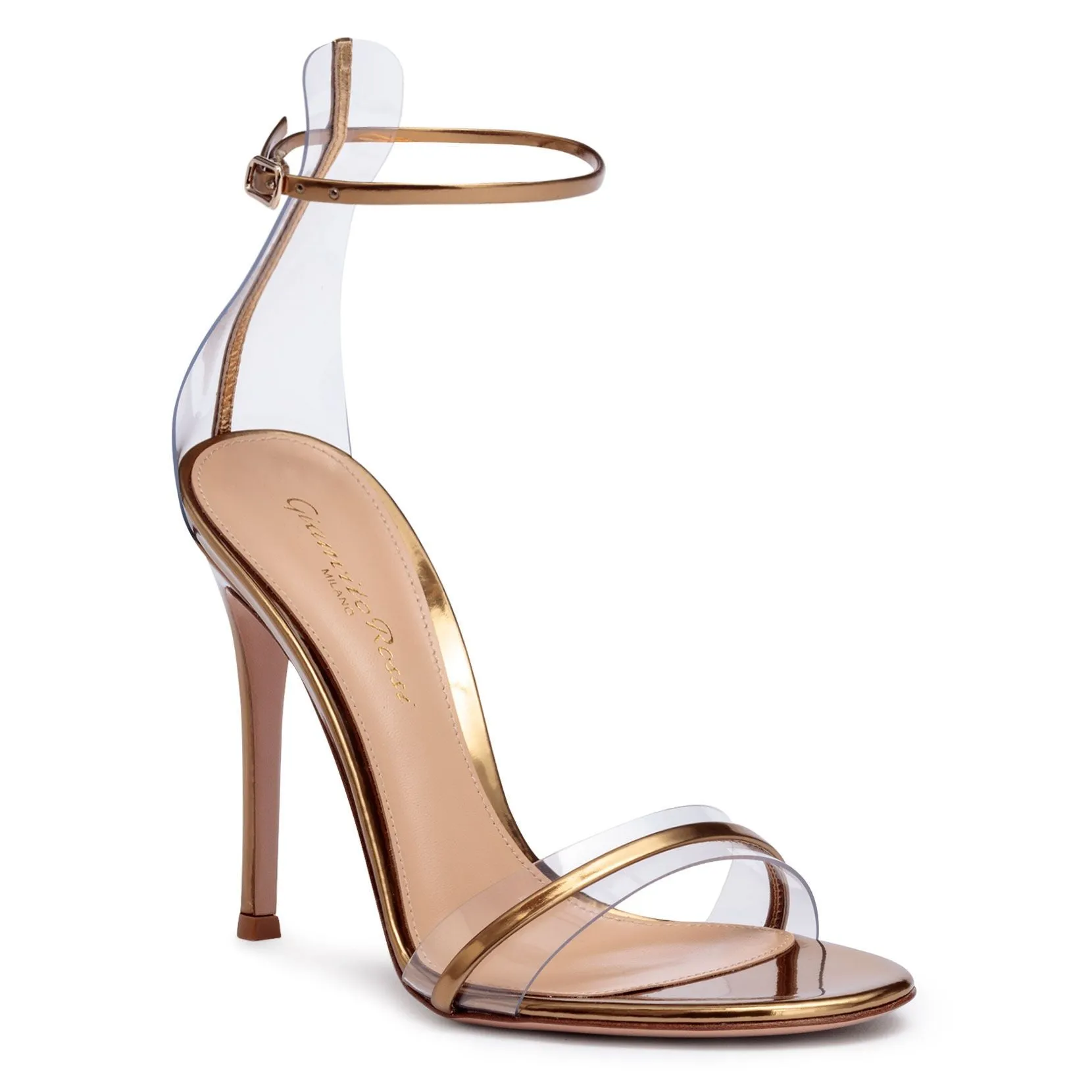 Portofino 105 pvc-trimmed bronze sandals