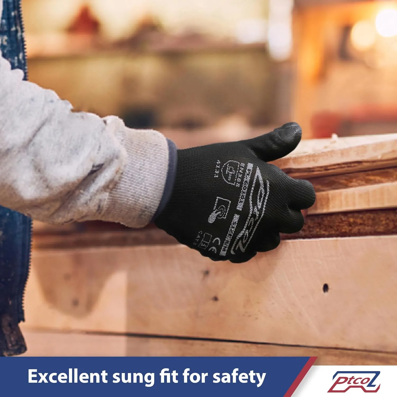 PU Coated Work Gloves -12 Pairs Bulk Pack, Excellent Grip, Seamless Knit Nylon Safety Gloves with Polyurethane Coated for Touchscreen, Lightweight, Ideal for Light Duty Work (Large)
