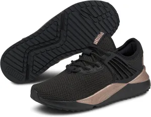 PUMA Womens Pacer Future Sneaker, PUMA Womens Black-Rose Gold, 8