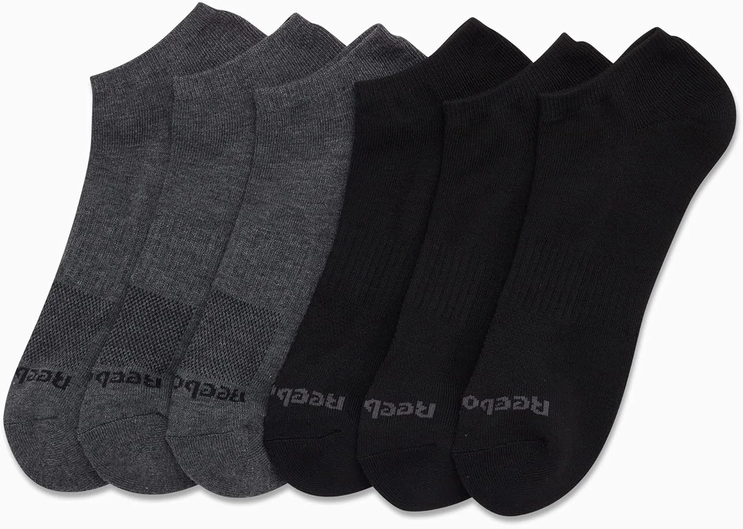 Reebok Men’s Low Cut Socks – 6 Pack Basic Cushion Low Cut No Show Socks for Men - Men's Athletic Socks (Size: 6-12.5)