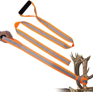 Reflective 5Ft Deer Drag Rope with Non-Slip Handle, Heavy Duty Dragging Strap for Outdoor Hunting